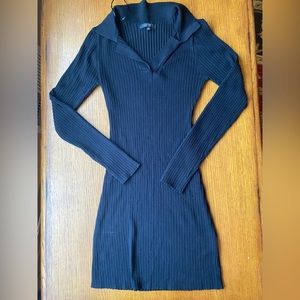 Womens black knit dress